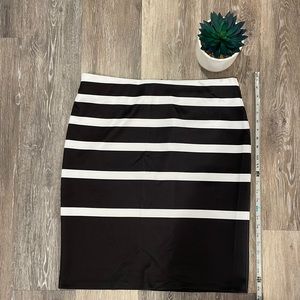 Black & White Striped Eloquii Skirt 16W